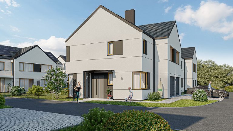 Nowe domy Gdynia Pogórze – osiedle domów z garażami, ogrodem i fotowoltaiką | Solaris Park